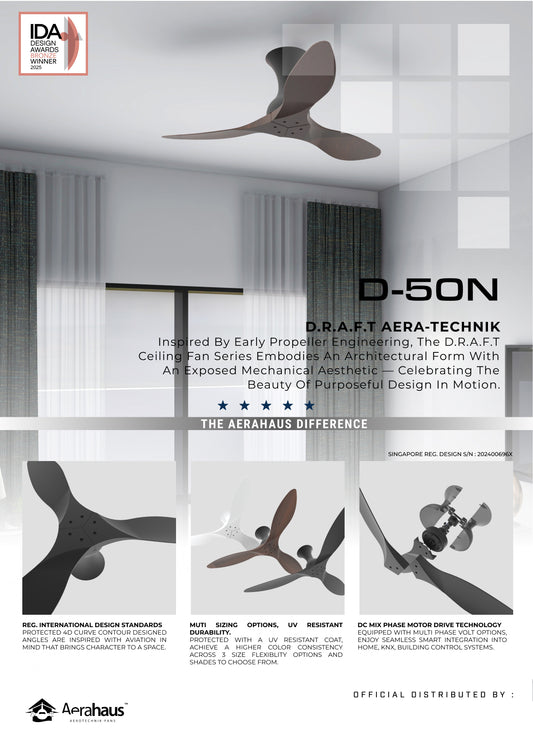 D-50N Aerahaus Technik DC Ceiling Fan