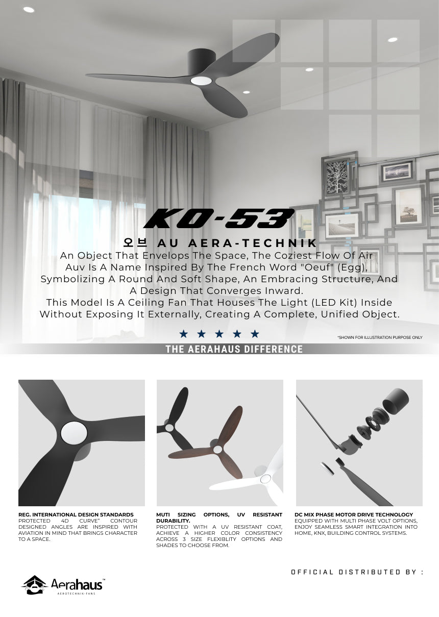 KO-53 Aerahaus Technik DC Ceiling Fan